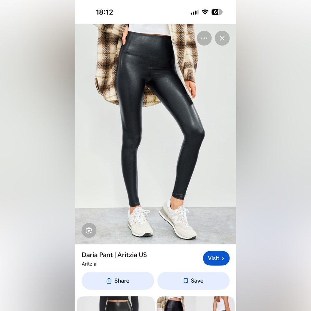 Wilfred Free Black Faux Leather Pants